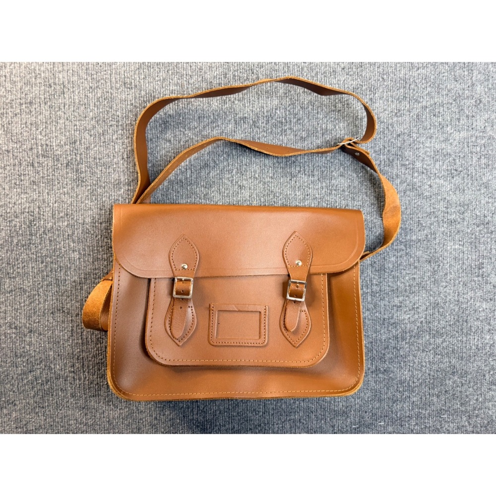 The Cambridge Satchel Company Tan Brown Leather Messenger Bag 13 inch Satchel